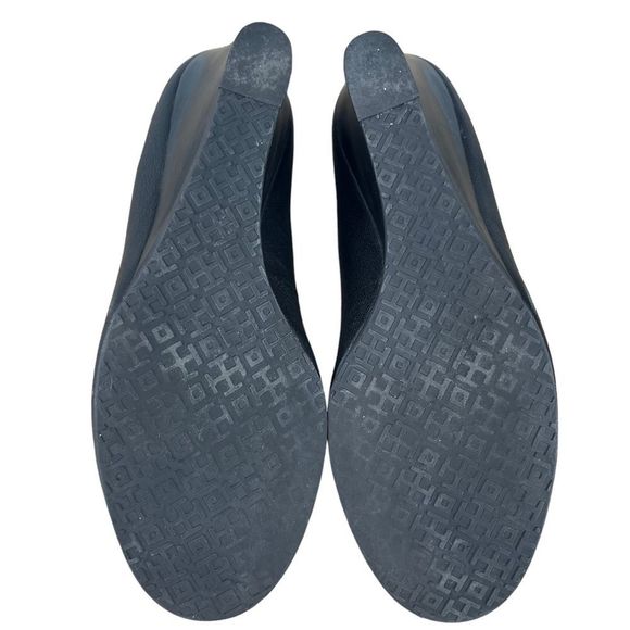 Tory Burch Classic Black Wedge Heels - Picture 15 of 15